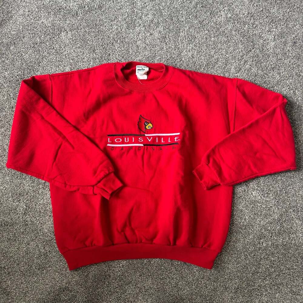 Vintage Briar Creek Louisville Cardinals Embroidered Sweatshirt Size L